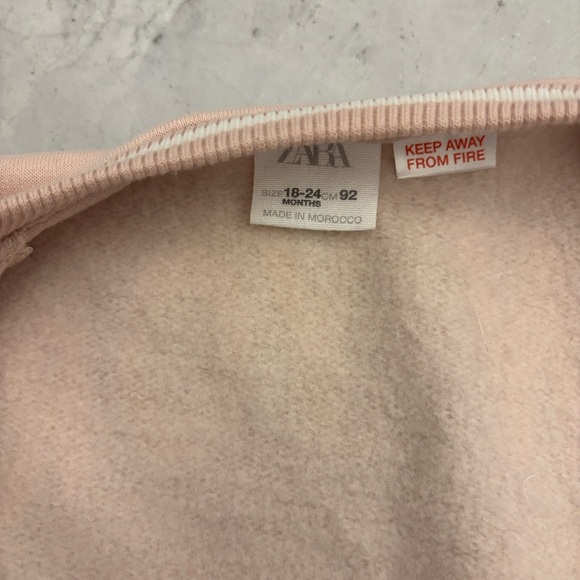 Zara Pink and White Kids Jacket - Picture 3 of 4